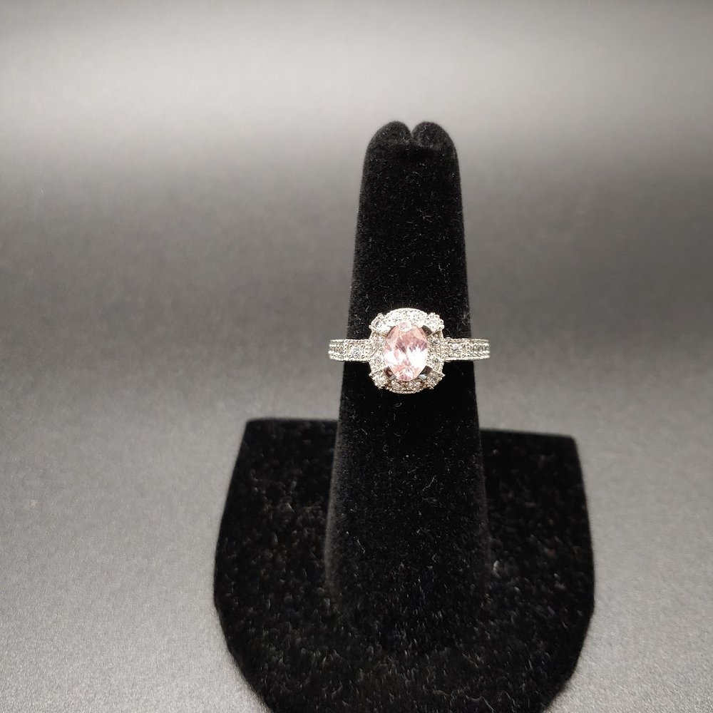 Pink and White CZ Ring